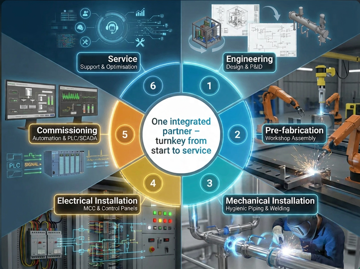 One integrated partner – turnkey from start to service